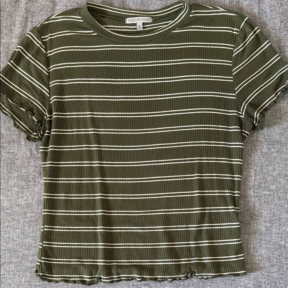 The Fifth Label Green Short Sleeve Crop T-Shirt